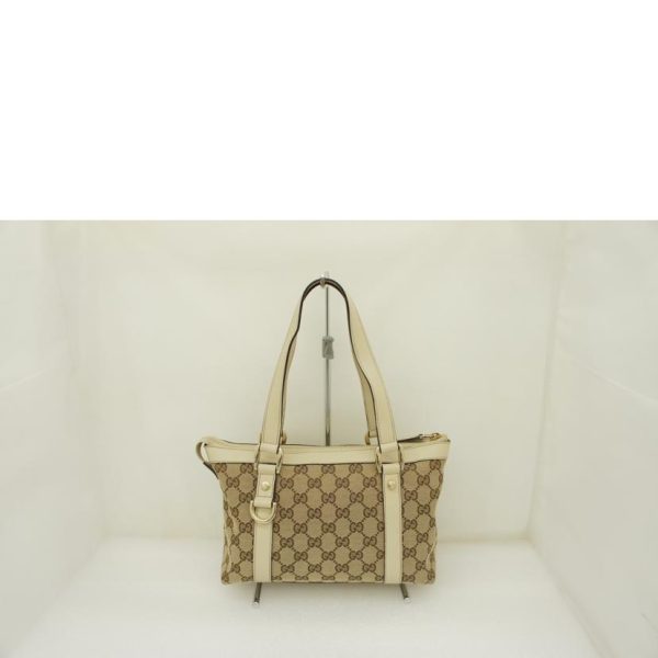 25770 2 GUCCI Abby GG Canvas Mini Tote Handbag