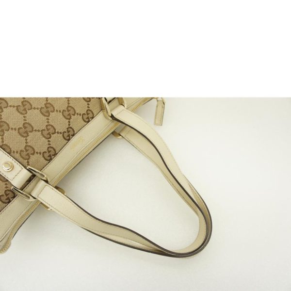 25770 4 GUCCI Abby GG Canvas Mini Tote Handbag