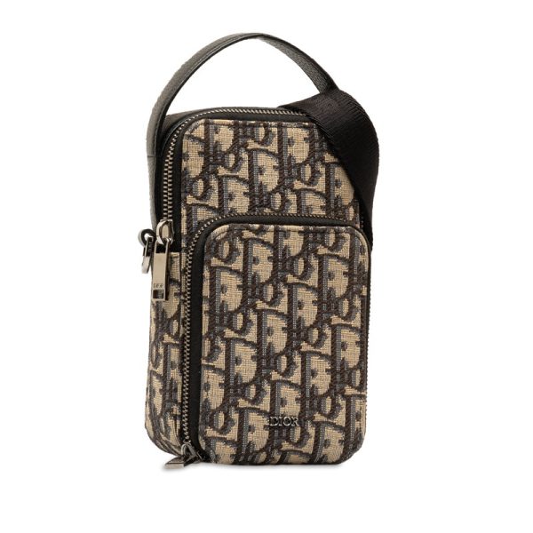 257vylztr032831i 2 Dior Trotter Case Shoulder Bag Black Jacquard