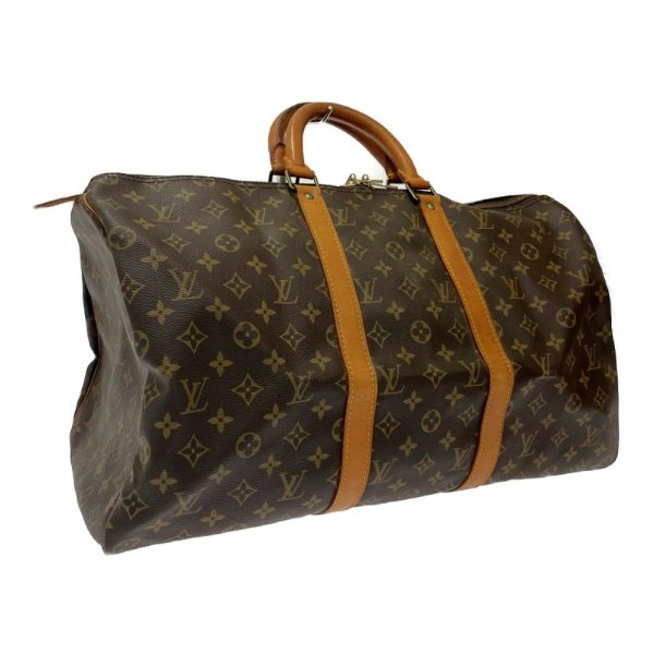 259006 2 LOUIS VUITTON Monogram PVC Keepall Boston Bag Brown