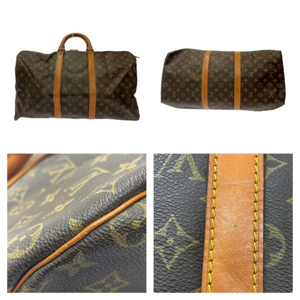 259006 4 LOUIS VUITTON Monogram PVC Keepall Boston Bag Brown