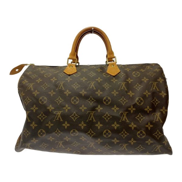 259039 4 LOUIS VUITTON Monogram PVC Speedy Boston Bag Brown