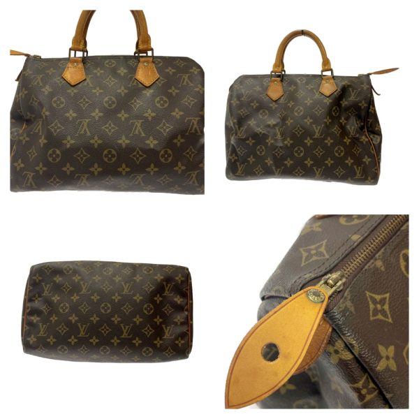 259080 4 LOUIS VUITTON Monogram PVC Speedy Boston Bag Brown