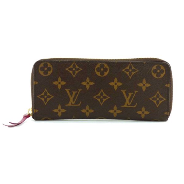 25954 1 Louis Vuitton Portefeuil Clemence Monogram Wallet Brown