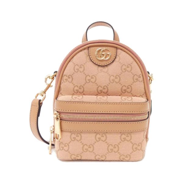 2600061744653 1 b Gucci GG Canvas Leather Shoulder Bag Pink Gold