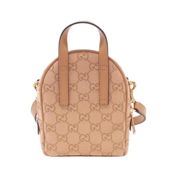 2600061744653 2 b Gucci GG Canvas Leather Shoulder Bag Pink Gold