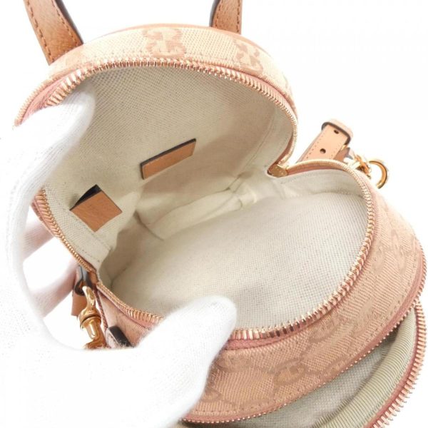 2600061744653 7 b Gucci GG Canvas Leather Shoulder Bag Pink Gold