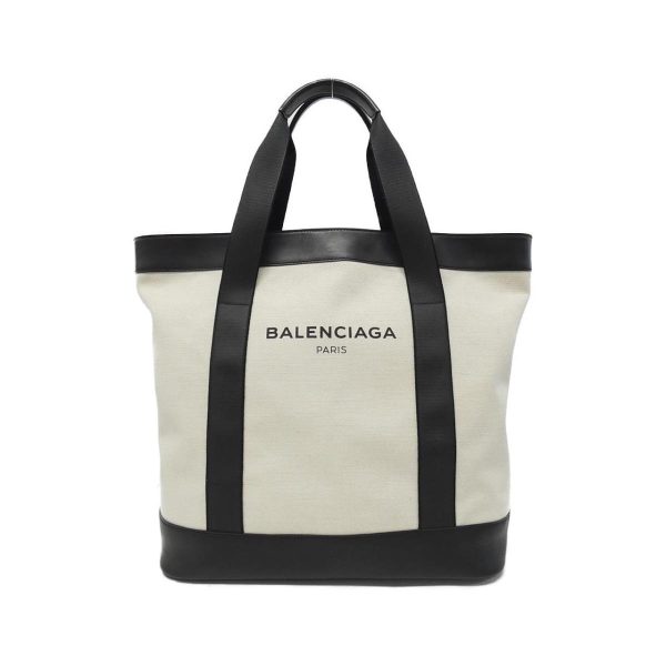 2600065171714 1 b Balenciaga Navy Tote Bag White