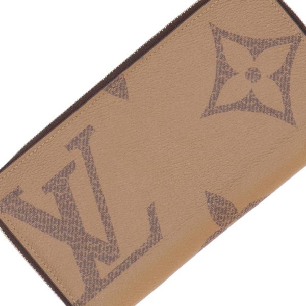 26081 3 Louis Vuitton Zippy Wallet Monogram Giant Reverse Brown