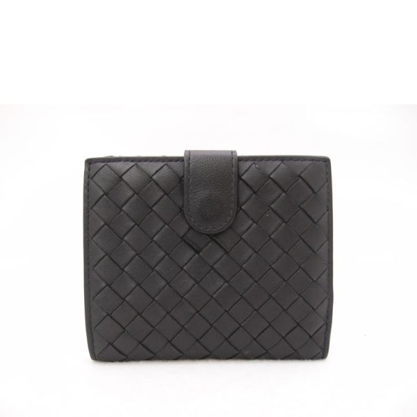 26118 2 Bottega Veneta Intrecciato W Hook Wallet Black