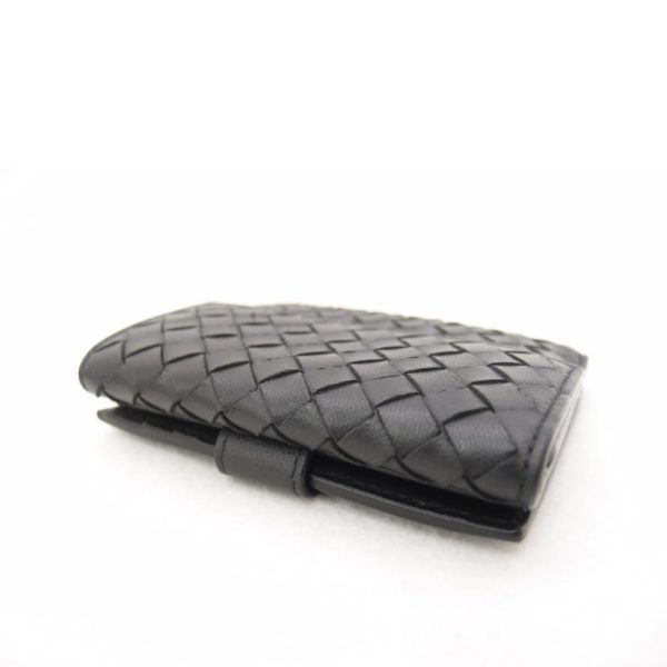 26118 3 Bottega Veneta Intrecciato W Hook Wallet Black