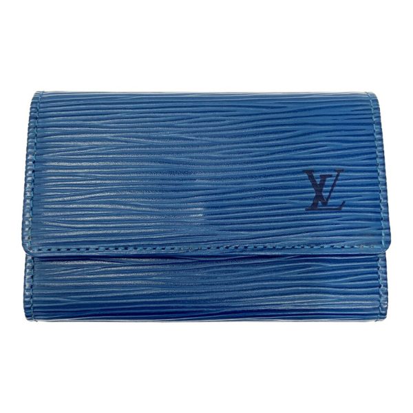 262440 1 LOUIS VUITTON Epileather Multicle Key Case Blue