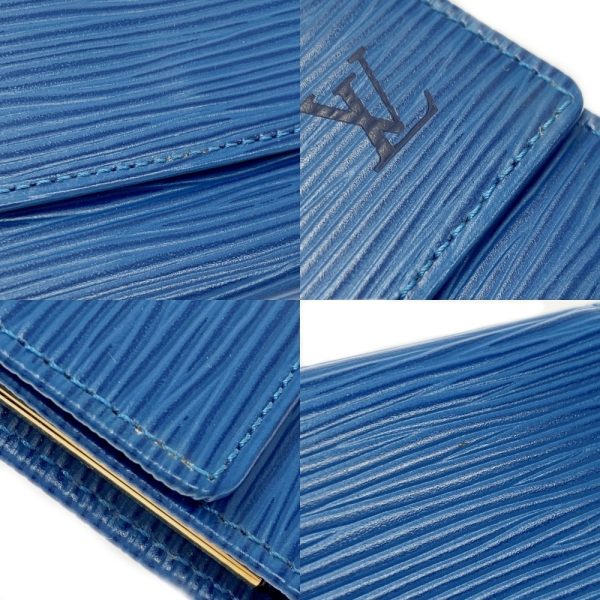 262440 8 LOUIS VUITTON Epileather Multicle Key Case Blue