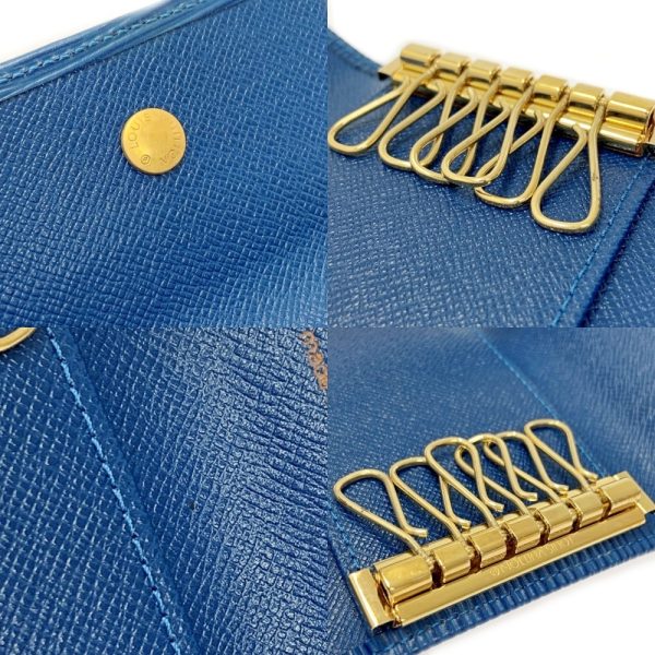 262440 9 LOUIS VUITTON Epileather Multicle Key Case Blue