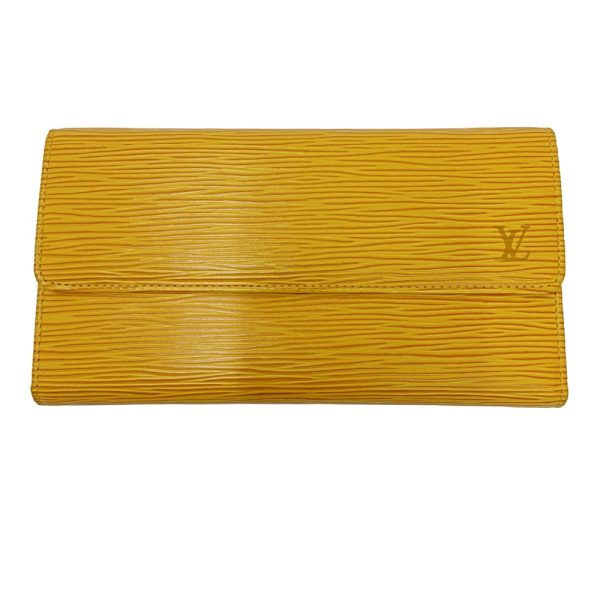 262444 1 LOUIS VUITTON Epileather Porto Tresor Long Wallet Yellow