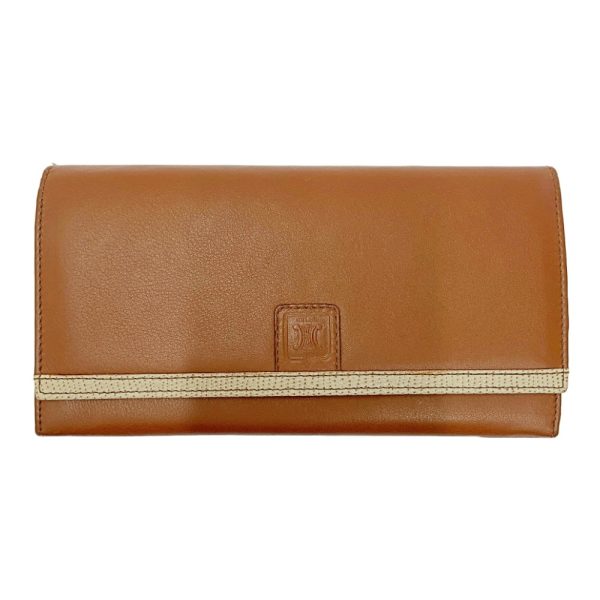 262540 1 Celine Leather Long Wallet Brown