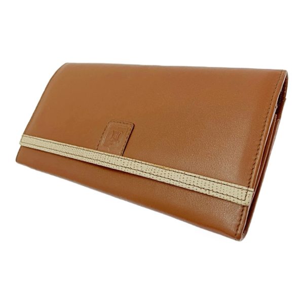 262540 2 Celine Leather Long Wallet Brown