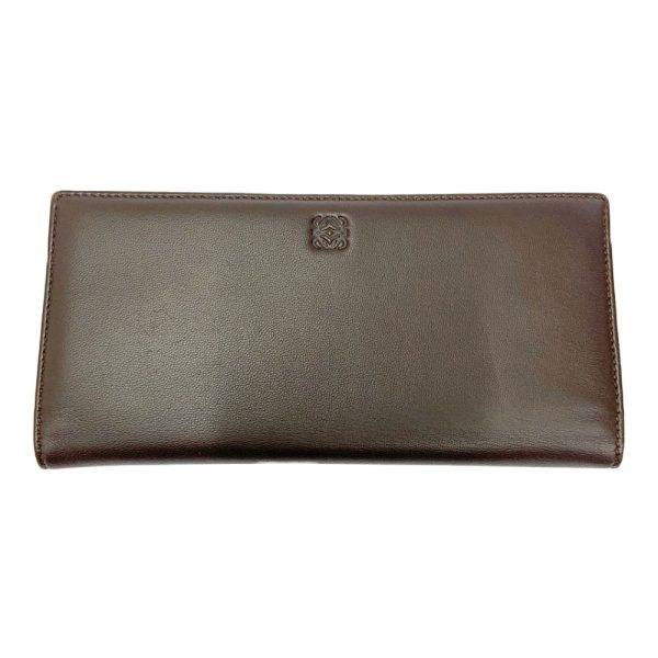 262683 1 Loewe Leather Anagram Long Wallet Brown