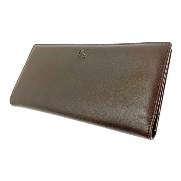 262683 2 Loewe Leather Anagram Long Wallet Brown