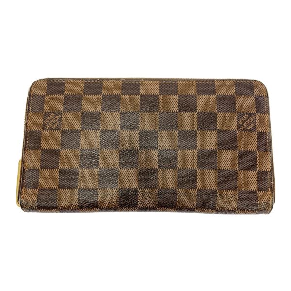 262718 1 LOUIS VUITTON Damier PVC Zippy Organizer Brown Long Wallet