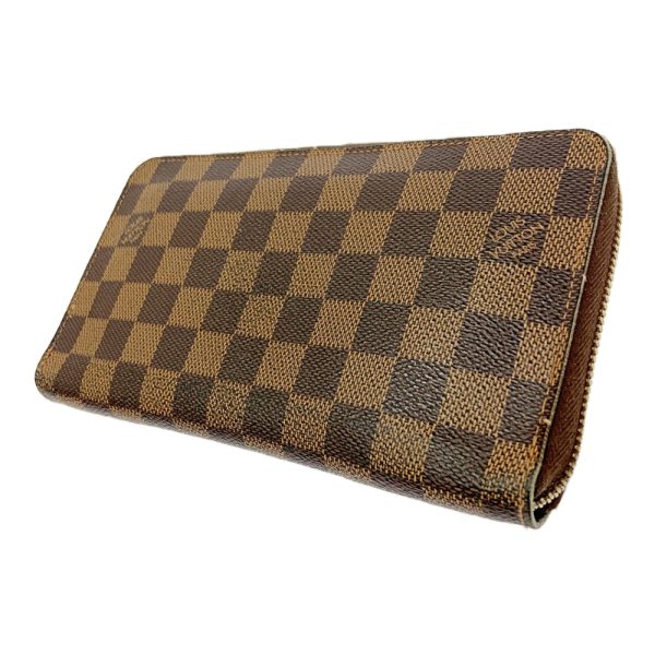 262718 2 LOUIS VUITTON Damier PVC Zippy Organizer Brown Long Wallet