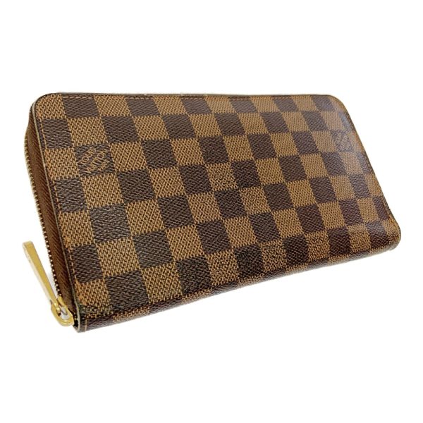 262718 3 LOUIS VUITTON Damier PVC Zippy Organizer Brown Long Wallet