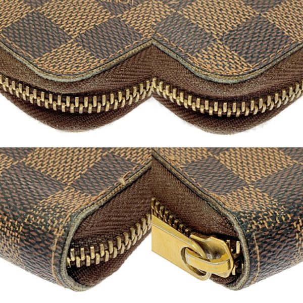 262718 5 LOUIS VUITTON Damier PVC Zippy Organizer Brown Long Wallet