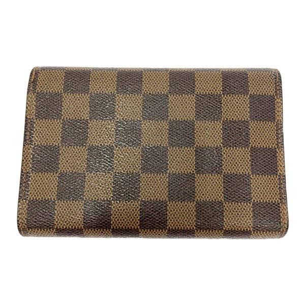 262773 4 LOUIS VUITTON Damier PVC Porte Tresor Etuit Papier Brown Trifold Wallet