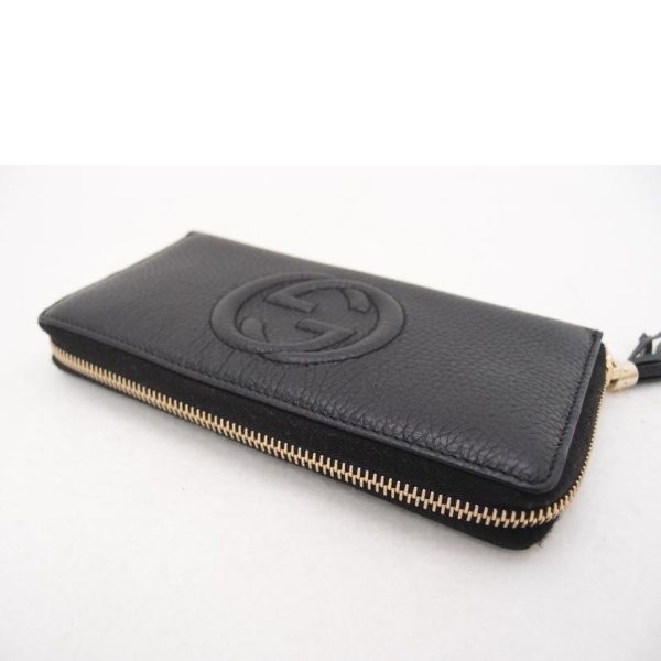 26484 3 Gucci Interlocking G Soho Long Wallet Black