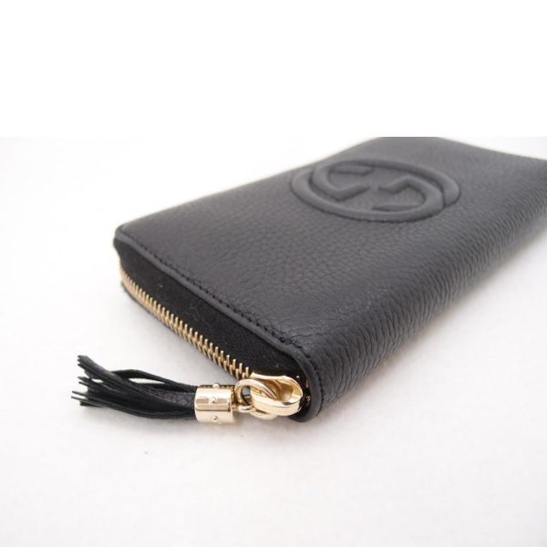 26484 6 Gucci Interlocking G Soho Long Wallet Black