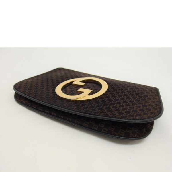 26580 3 Gucci G Metal Fittings Suede Clutch Bag