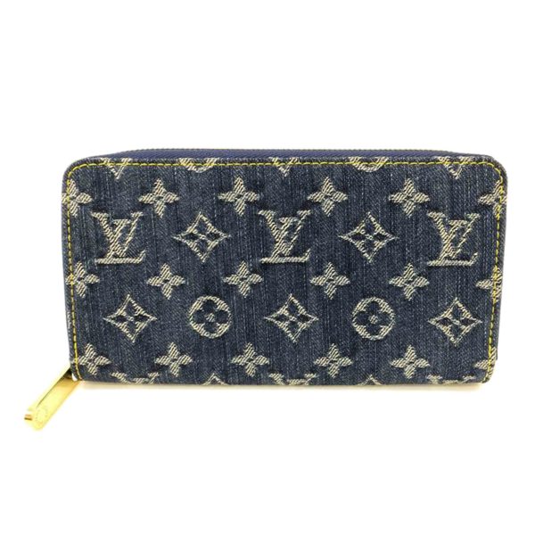 26642 1 Louis Vuitton Zippy Wallet Monogram Denim Wallet Brown