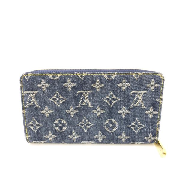 26642 2 Louis Vuitton Zippy Wallet Monogram Denim Wallet Brown