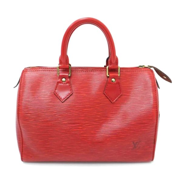 26666 2 Louis Vuitton Speedy 25 Handbag Epi Castilian Red