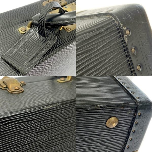 266773 5 LOUIS VUITTON Epi leather President Attache Case Noir Trunk