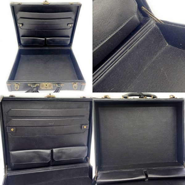 266773 7 LOUIS VUITTON Epi leather President Attache Case Noir Trunk