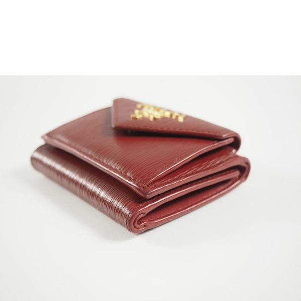 26701 3 Prada 3 Fold Wallet Red