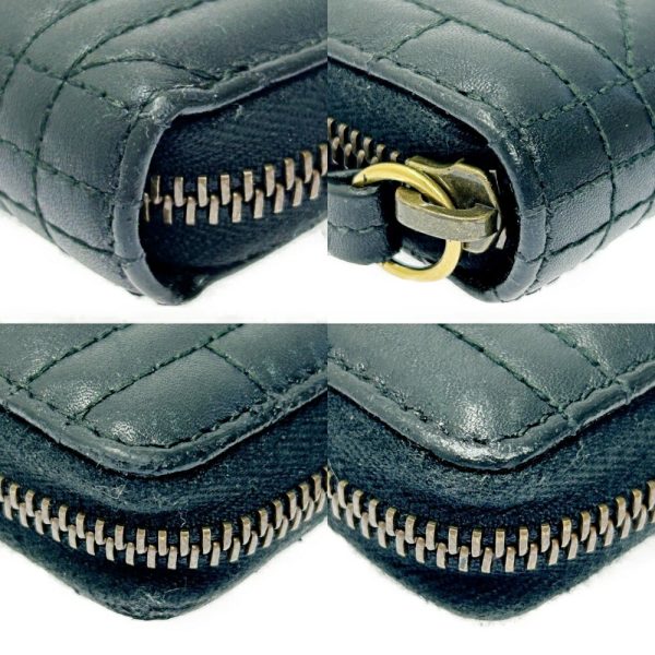 267217 6 Gucci Leather GG Marmont Quilted Pearl Long Wallet Black