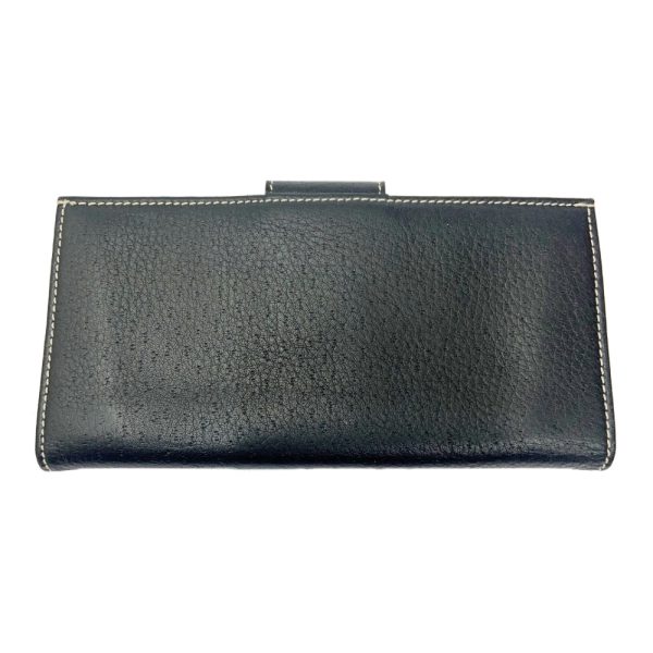 268675 4 Salvatore Ferragamo Leather Gancini Long Wallet Black