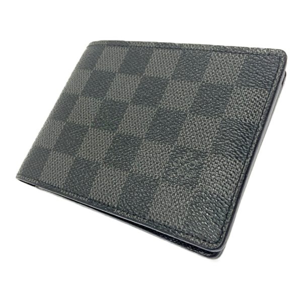 268989 2 LOUIS VUITTON Damier Graphite PVC Portefeuille Wallet Black