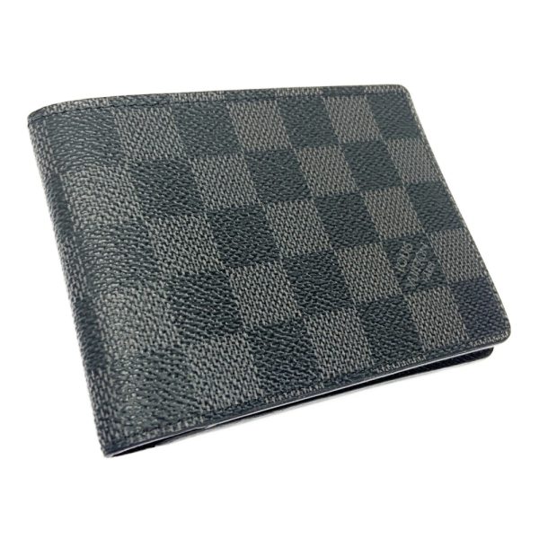 268989 3 LOUIS VUITTON Damier Graphite PVC Portefeuille Wallet Black