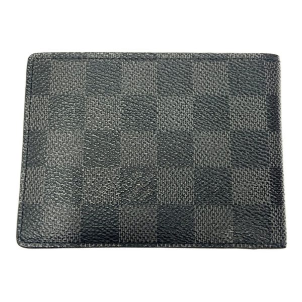 268989 4 LOUIS VUITTON Damier Graphite PVC Portefeuille Wallet Black