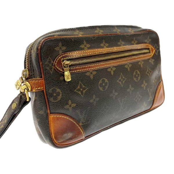 269141 2 LOUIS VUITTON Monogram PVC Marly Dragonne Shoulder Bag Brown