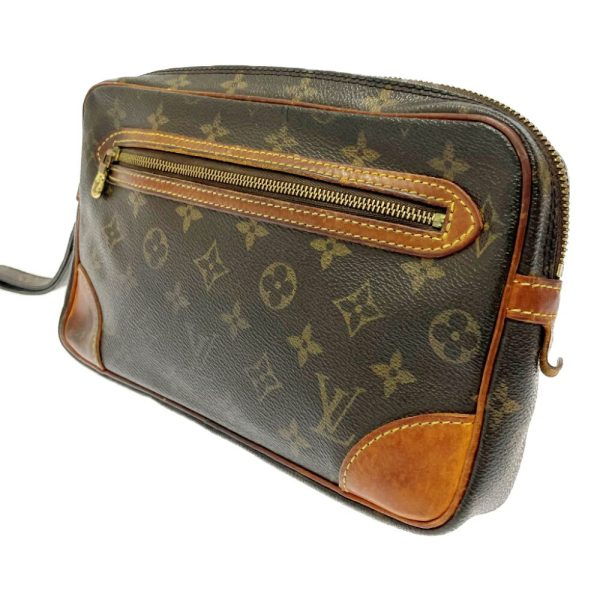 269141 3 LOUIS VUITTON Monogram PVC Marly Dragonne Shoulder Bag Brown