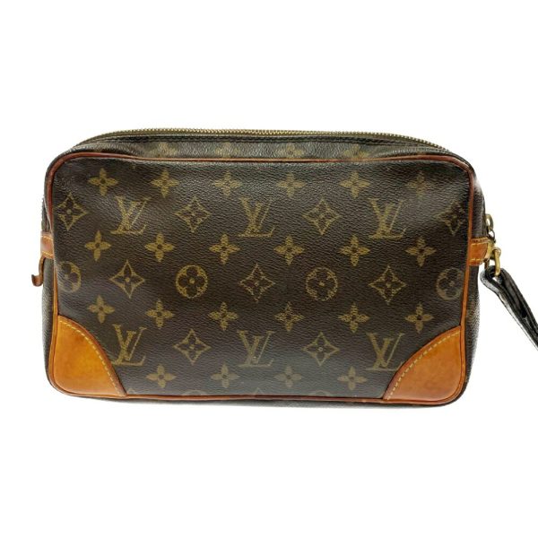 269141 4 LOUIS VUITTON Monogram PVC Marly Dragonne Shoulder Bag Brown