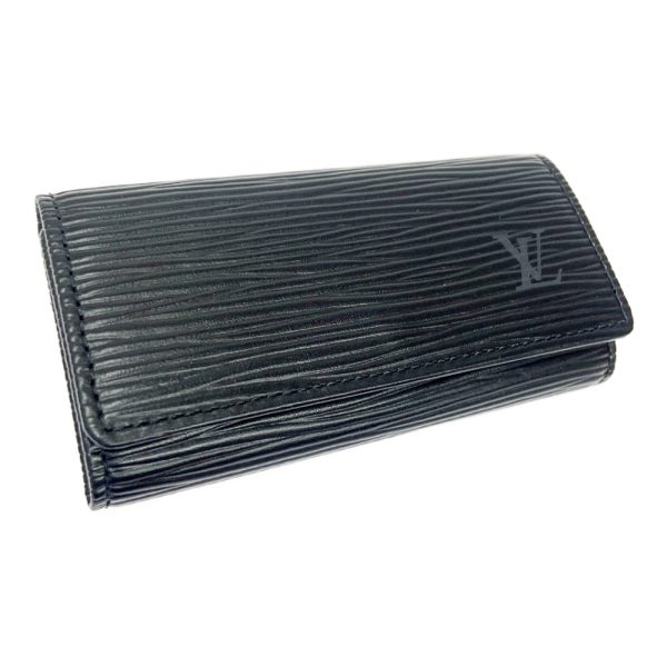 269407 3 LOUIS VUITTON Epileather Multicle Key Case Noir