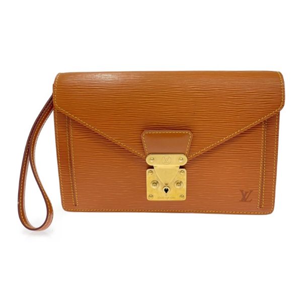 269643 1 LOUIS VUITTON Epi Leather Pochette Serie Dragonne Brown