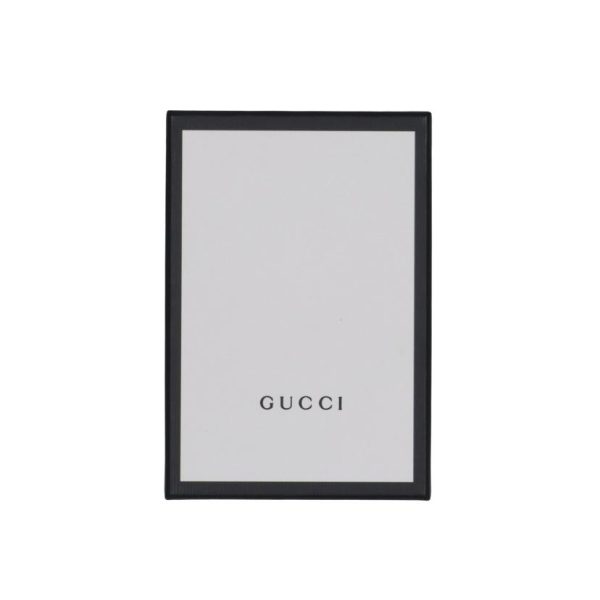 27026 6 Gucci GG Supreme Bee Leather Compact Wallet Black