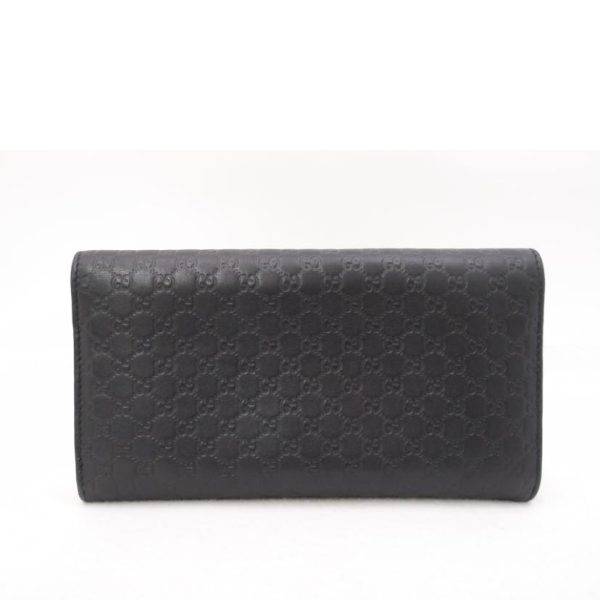 27061 2 Gucci Micro Gucci Shima Ribbon Bifold Long Wallet Black