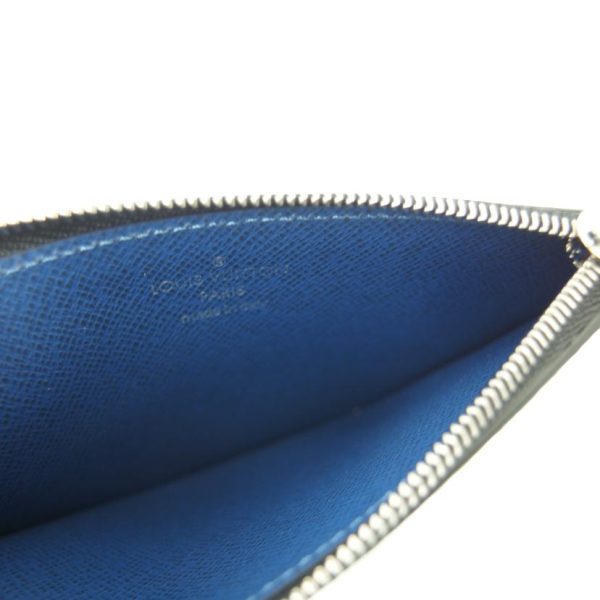 27075 4 Louis Vuitton Coin Card Holder Taiga Wallet Cobalt